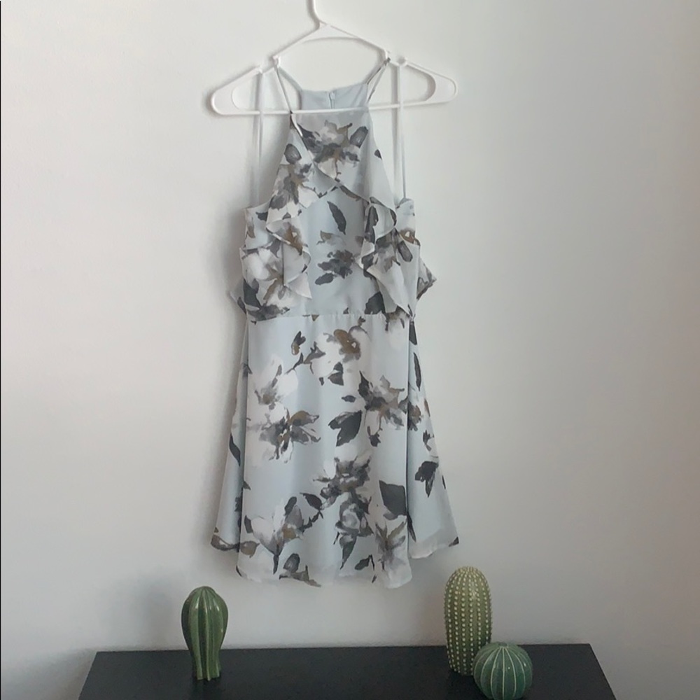 Light blue floral dress
